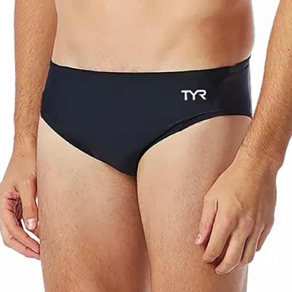 TYR Men's Durafast Elite Racer Brief Swimsuit swim trunks 32 NWOT - Picture 2 of 5